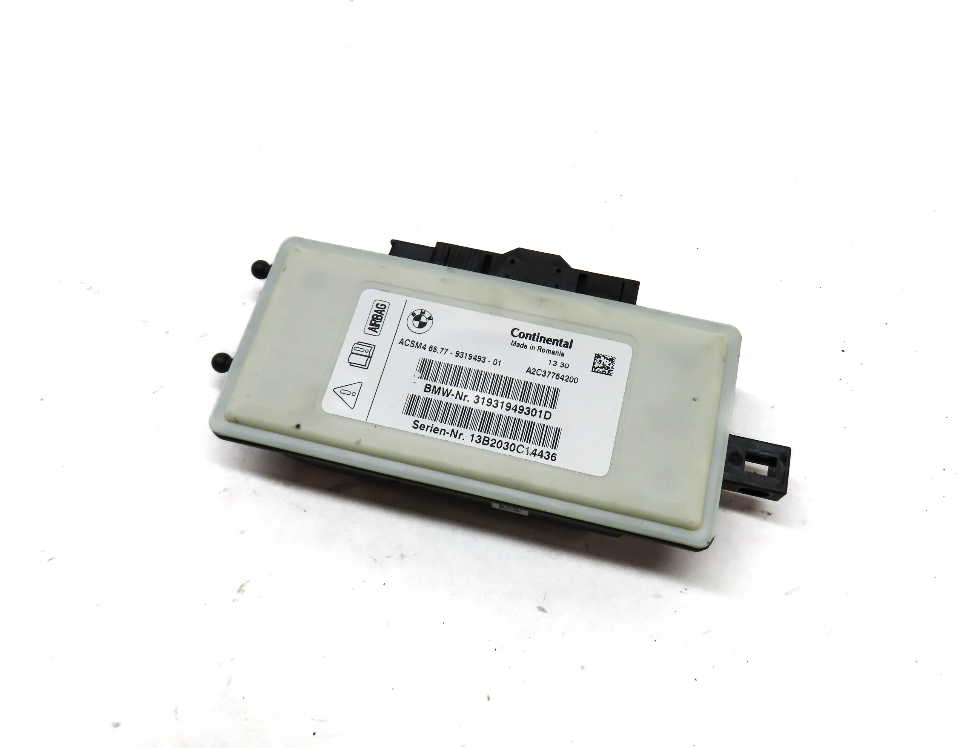 2014 BMW 650i GRAN COUPE (F06) SRS BAGG CRASH IMPACT CONTROL MODULE COMPUTER — exact item pictured
